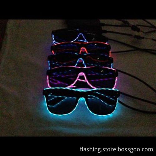 LED/EL running shutter shades sunglasses, halloween gift, festival gift